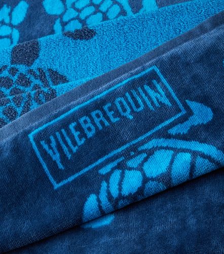 Serviette de plage en jacquard de coton éponge - Vilebrequin - Modalova