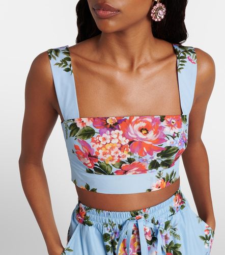 Top court en coton à fleurs - Dolce&Gabbana - Modalova