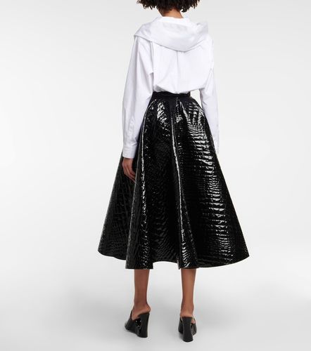 Alaïa Jupe midi en vinyle embossé - Alaia - Modalova