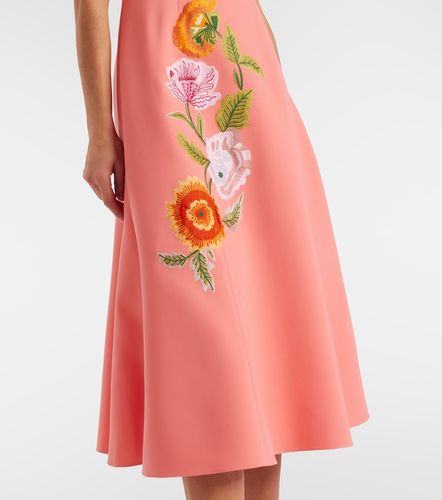 Robe de cocktail brodée à fleurs - Carolina Herrera - Modalova