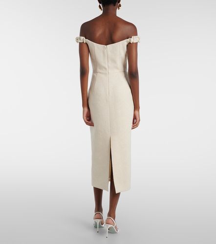 Robe midi de mariée Amina en jacquard - Markarian - Modalova