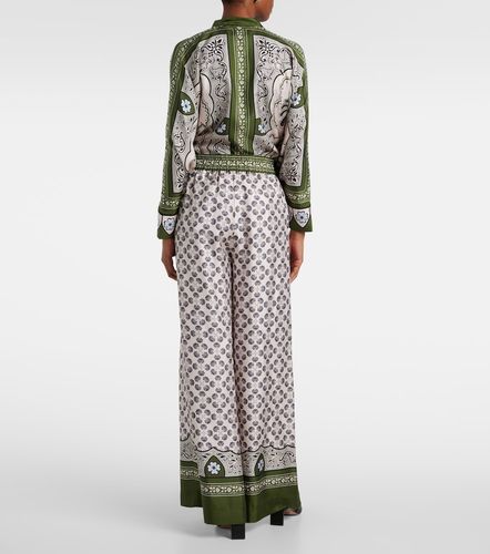 Pantalon ample imprimé en soie - La DoubleJ - Modalova