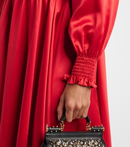 Robe chemise en satin de soie - Dolce&Gabbana - Modalova
