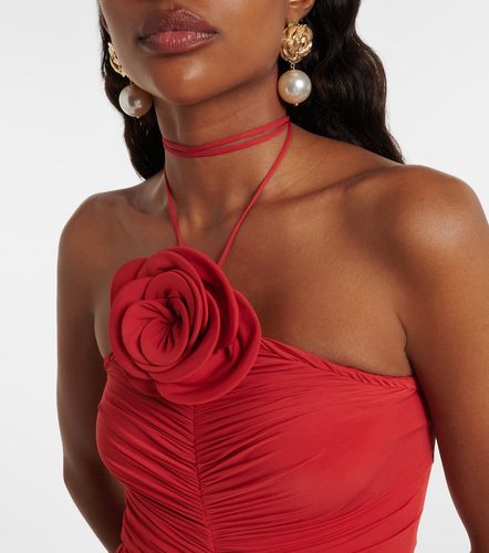 Robe froncée à appliqué floral - Magda Butrym - Modalova