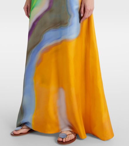 Robe longue imprimée en satin de soie - Christopher Esber - Modalova