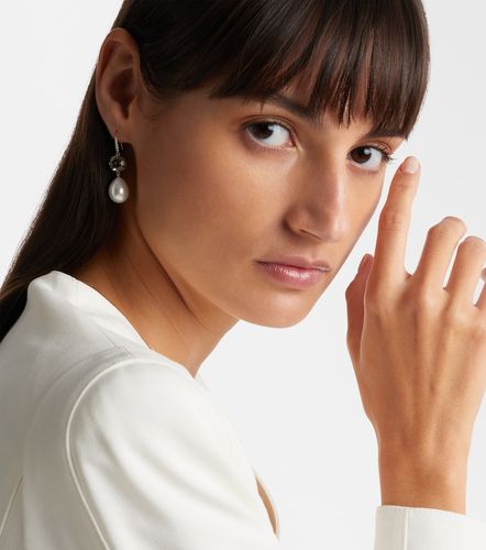 Boucles d’oreilles en or 14 ct, améthystes, perles et diamants - Mateo - Modalova