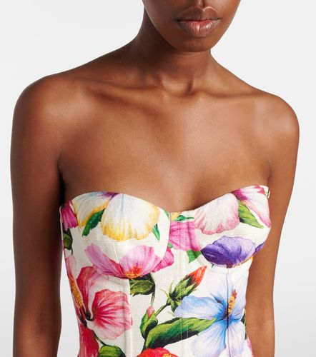 Robe bustier à imprimé floral - Dolce&Gabbana - Modalova