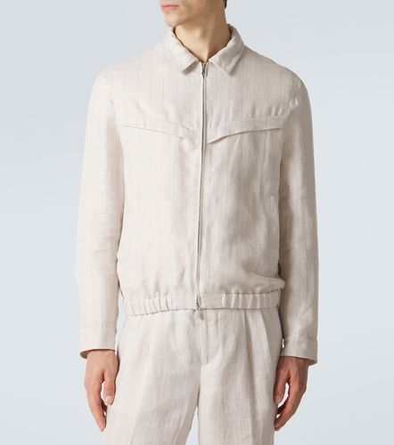 Blouson en lin à rayures - Brunello Cucinelli - Modalova