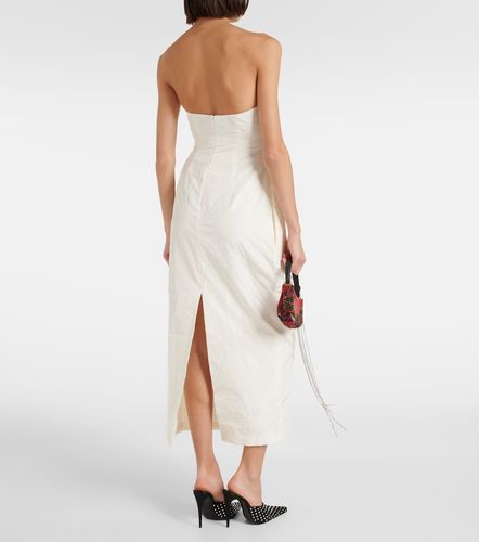 Robe midi bustier en taffetas de soie - Magda Butrym - Modalova