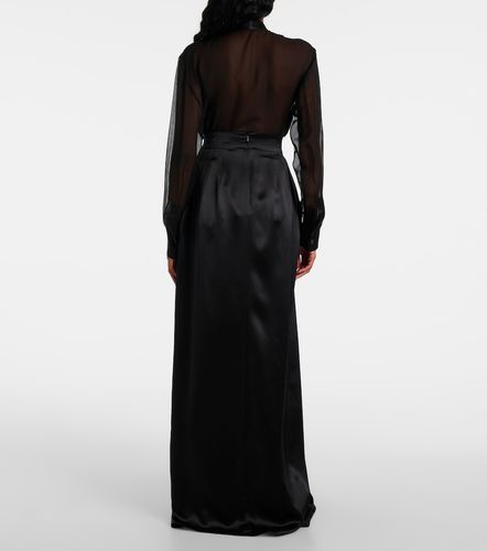 Jupe longue en satin de soie - Dolce&Gabbana - Modalova