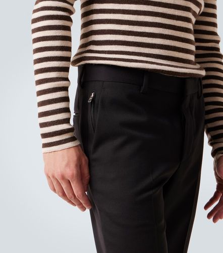 Pantalon droit en laine vierge - Prada - Modalova
