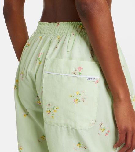 Pantalon ample en coton à fleurs - Prada - Modalova