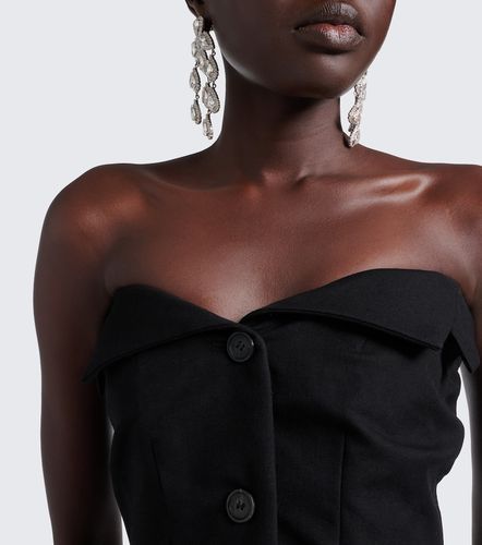 Top bustier à basque en coton - Magda Butrym - Modalova