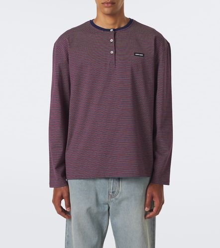 Top Henley en coton à rayures - Miu Miu - Modalova