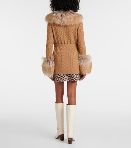 Cardigan en cachemire et shearling - Valentino - Modalova