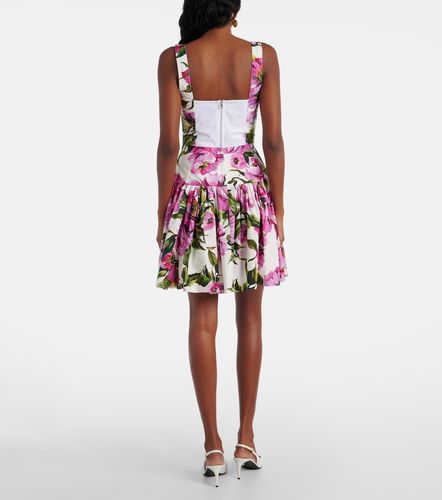 Bustier en coton mélangé à fleurs - Dolce&Gabbana - Modalova
