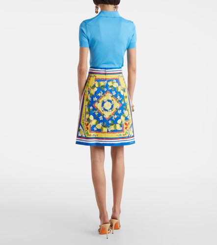 Mini-jupe imprimée en coton - Dolce&Gabbana - Modalova