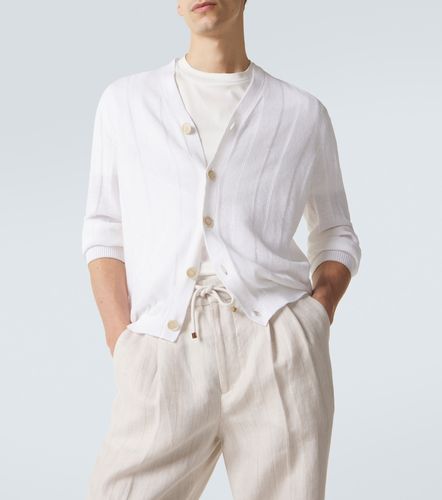 Cardigan en coton et lin - Brunello Cucinelli - Modalova