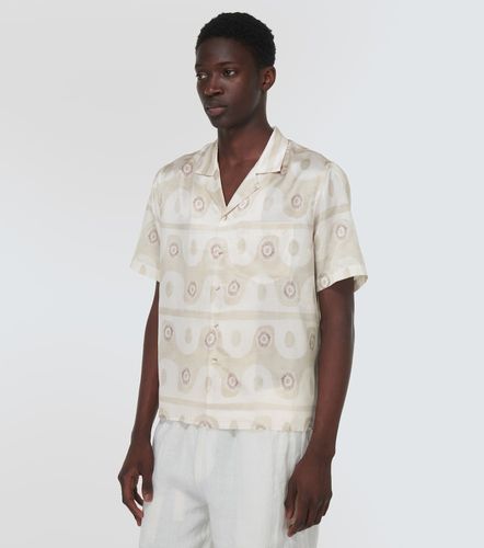 Chemise imprimée en soie et coton - Commas - Modalova