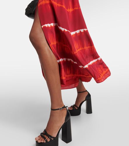 Robe midi imprimée en soie à encolure bardot - Altuzarra - Modalova