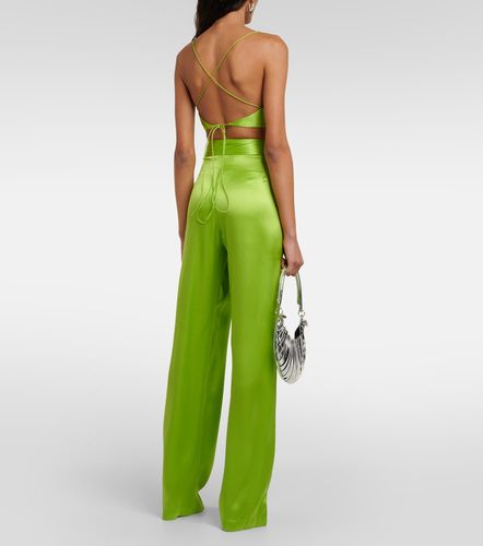Pantalon ample à taille haute en satin de soie - The Sei - Modalova