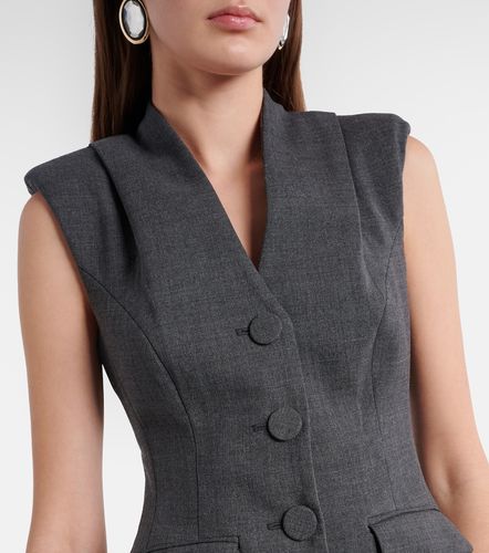 Self-Portrait Robe Peplum en satin - Self-Portrait - Modalova