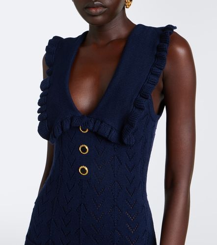 Robe midi en laine vierge - Alessandra Rich - Modalova