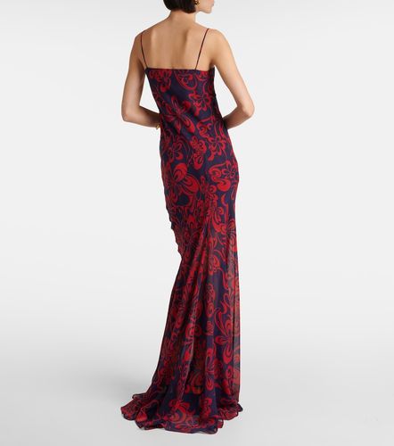 Robe longue imprimée en soie - Dries Van Noten - Modalova