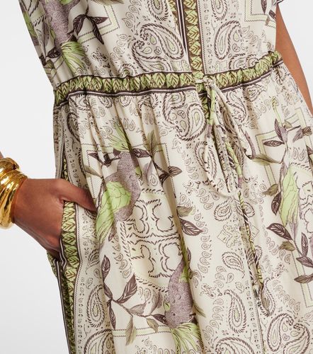 Robe midi imprimée en soie et coton - Tory Burch - Modalova