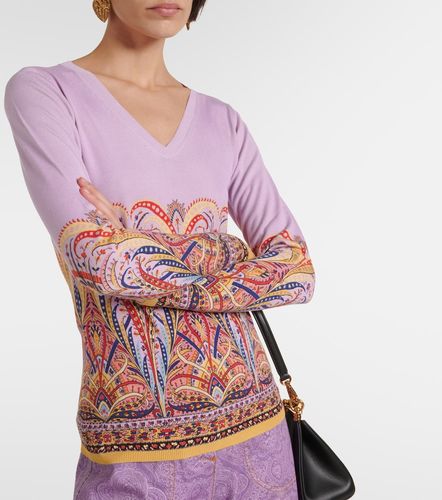 Pull en soie mélangée à imprimé - Etro - Modalova