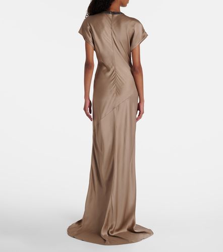 Robe longue Monili en satin - Brunello Cucinelli - Modalova