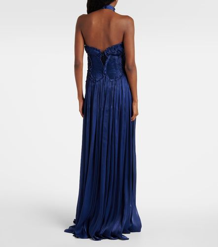 Robe longue en georgette - Costarellos - Modalova