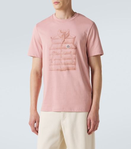 T-shirt en coton à imprimé - Moncler - Modalova