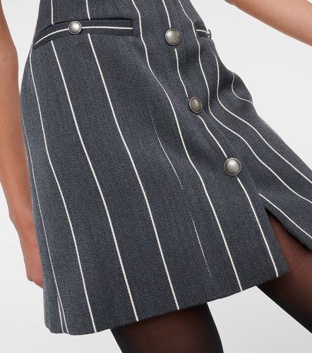 Robe en laine mélangée à rayures - Alessandra Rich - Modalova