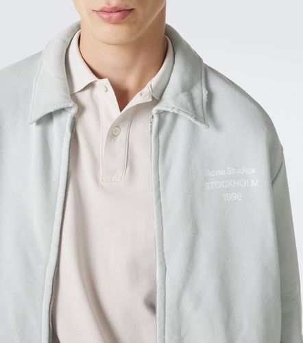 Sweat-shirt zippé en coton mélangé à logo - Acne Studios - Modalova