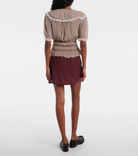 Top Britt à carreaux et dentelle - Rixo - Modalova