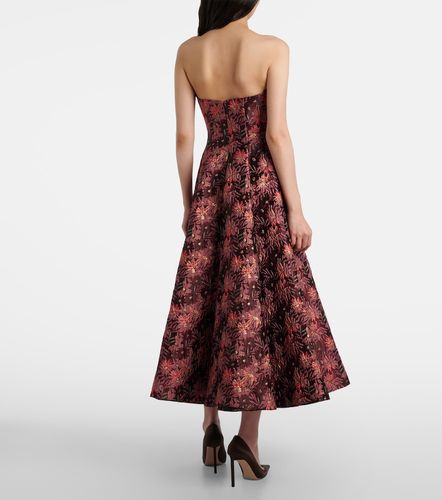 Robe midi Rousseau en brocart à fleurs - Markarian - Modalova