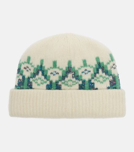 Bonnet Fair Isle en laine mélangée à sequins - Loewe - Modalova