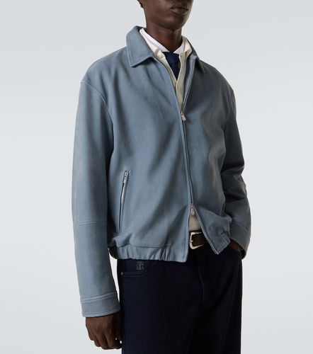 Veste blouson en cuir - Brunello Cucinelli - Modalova
