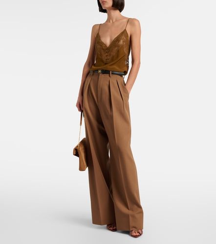 Mules Emilie en crêpe satin - Saint Laurent - Modalova
