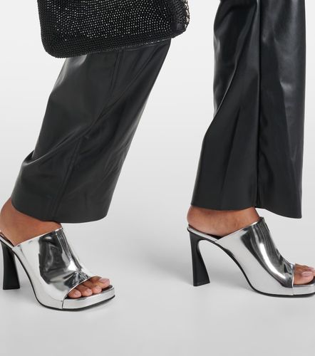 Pantalon droit en cuir synthétique - Stella McCartney - Modalova