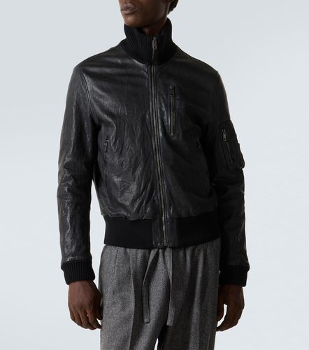Dolce&Gabbana Veste bomber en cuir - Dolce&Gabbana - Modalova