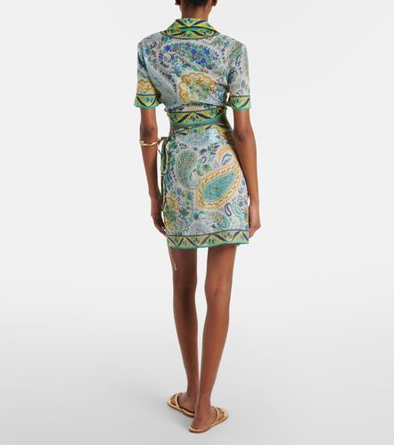 Jupe portefeuille en coton à fleurs - Etro - Modalova