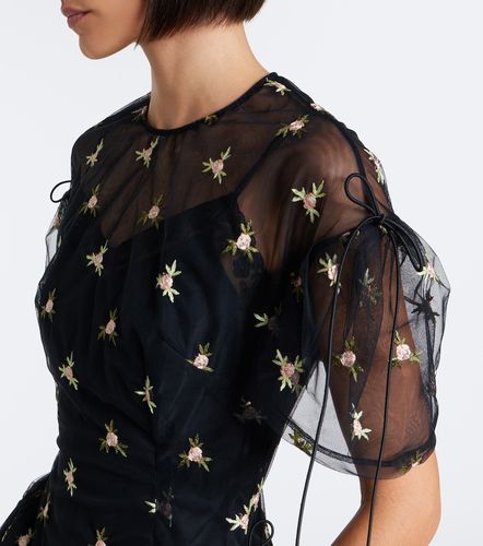 Robe midi en tulle à broderies - Simone Rocha - Modalova