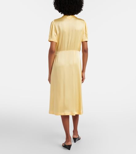 Robe midi en satin à col lavallière - Prada - Modalova