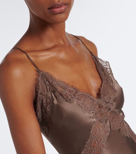 Robe nuisette Ellen en soie à dentelle - Rebecca Vallance - Modalova