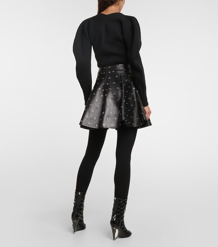 Alaïa Mini-jupe en cuir à ornements - Alaia - Modalova