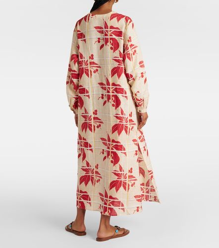 Robe longue en lin à fleurs - Loro Piana - Modalova