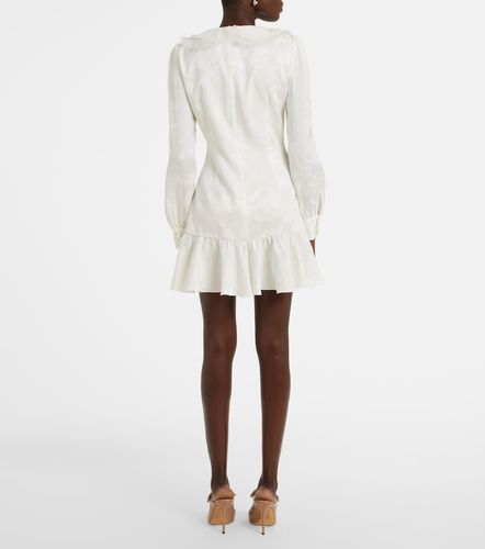 Robe midi en jacquard à fleurs - Alessandra Rich - Modalova