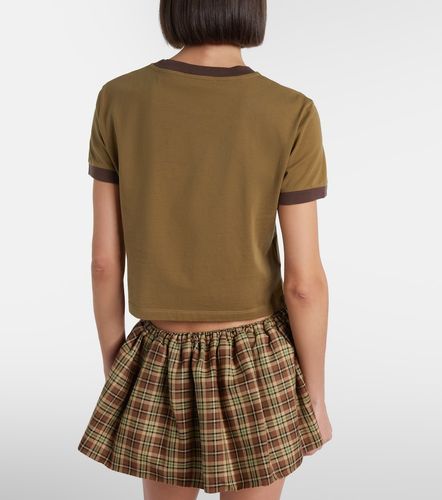 Miu Miu T-shirt en coton à logo - Miu Miu - Modalova